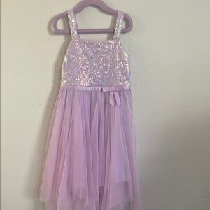 Zunie Shimmering Lavender Sequin Dress